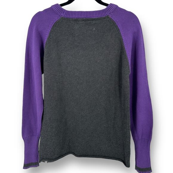 LSU Louisiana State University Tigers Pullover Sweater Womens Sz M Purple Raglan - Picture 5 of 8